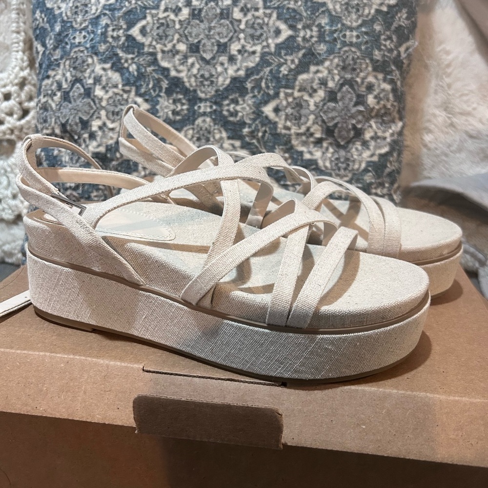 Asos Elegant Cream Platform Sandals